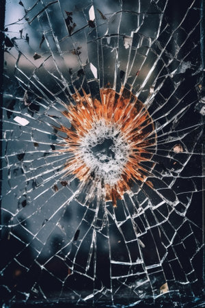 Generative AI : Detail of dirty glass on abandoned buildingの素材