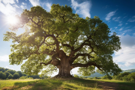 Generative AI : Holm oak grove Extremadura Spainの素材