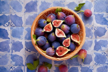 Generative AI : Figs and red grapesの素材