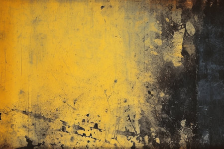 Generative AI : dark grungy yellow background or textureの素材
