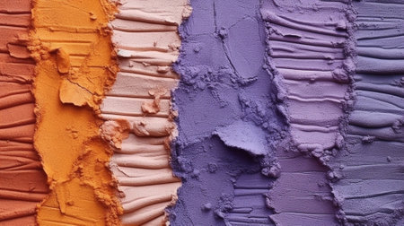 Generative AI : old orange and purple colored wall textureの素材