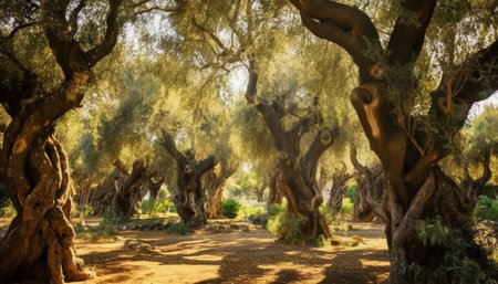 Generative AI : Holm oak grove Extremadura Spainの素材