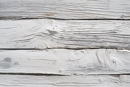 Generative AI : Old white wooden surfaceの素材