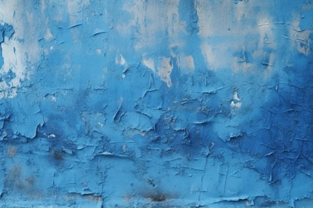 Generative AI : Blue painted wall grunge backgorundの素材