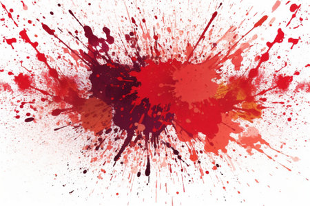 Generative AI : abstract red background with splashes square formatの素材