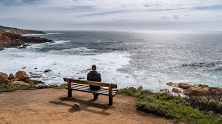 Generative AI : The most beautiful bench in the world Loiba cliffs Ortigueiraの素材