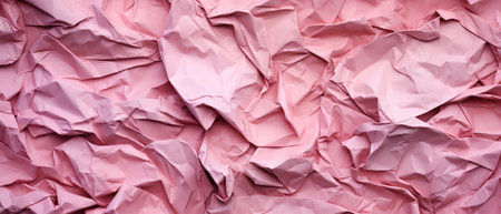 Generative AI : old pink crumpled paper texture or background with pastel tonesの素材