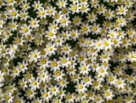 Generative AI : Cerastium tomentosum snow in summer ground cover plant white flowersの素材