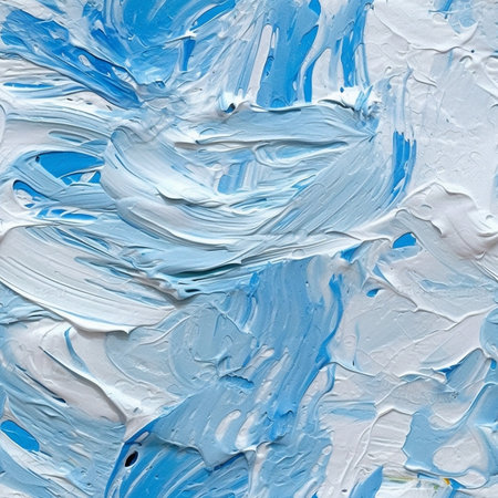 Generative AI : blue canvas painting draft detail background or textureの素材