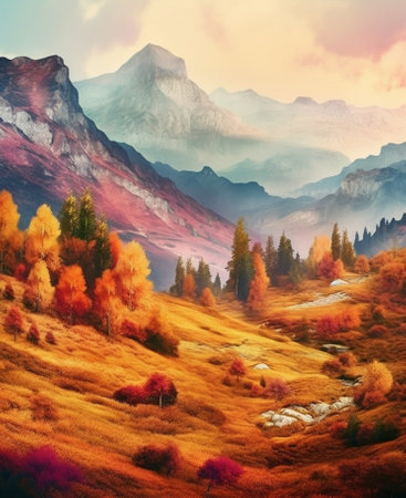 Generative AI : autumnal landscapeの素材
