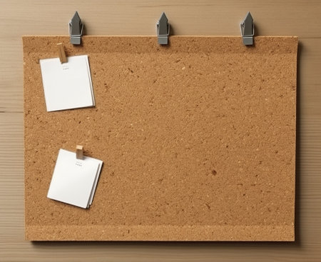 Generative AI : empty bulletin board with rests of adhesive tape and tacks oldの素材