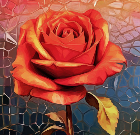 Generative AI : Abstract rose painting grunge background or textureの素材