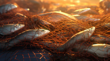 Generative AI : Fishing net messの素材