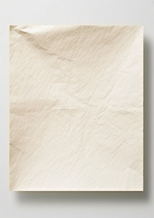 Generative AI : old white paper texture with creases square formatの素材