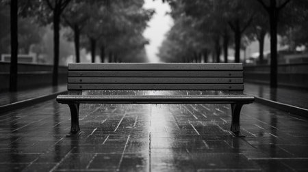 Generative AI : empty benchの素材