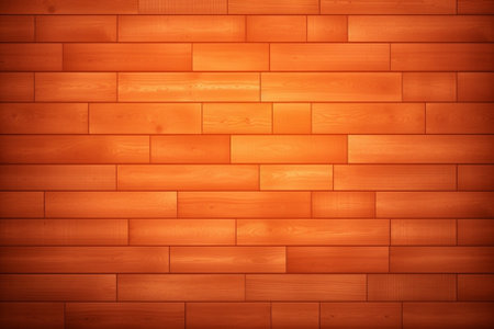 Generative AI : orange wooden wallの素材