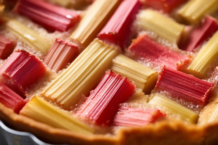 Generative AI : A bowl of delicious homemade rhubarb compoteの素材