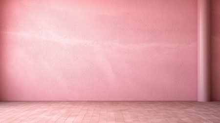 Generative AI : Pink grungy wall background with spotlight backgroundの素材