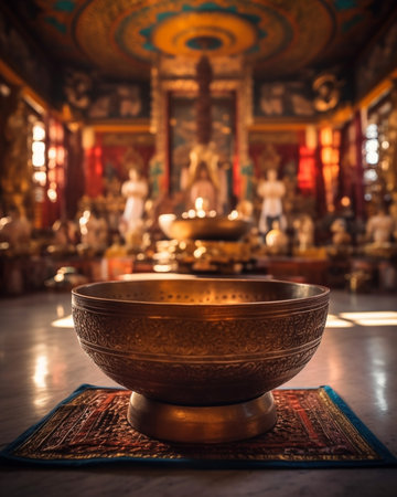 Generative AI : singing bowl or tibetan bowlの素材