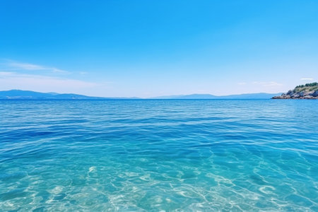 Generative AI : the blue mediterranean seaの素材