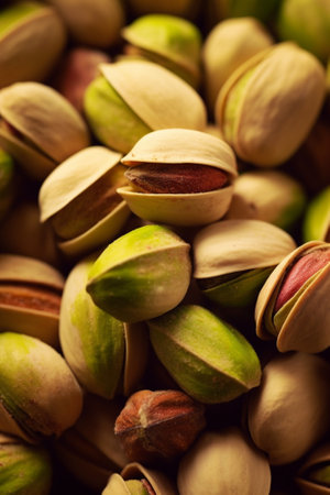 Generative AI : Detail of pistachio plant fruitsの素材