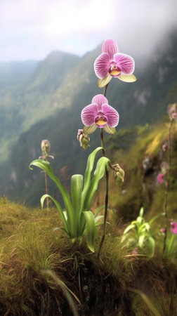 Generative AI : Early purple orchid Orchis mascula in the Caurel mountains Galicia Spainの素材