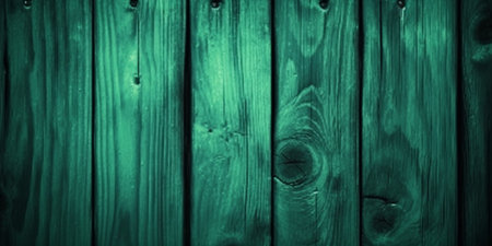 Generative AI : Old bluegreen colored wooden planks backdropの素材