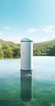 Generative AI : Water level marker in a reservoirの素材