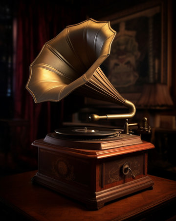 Generative AI : old gramophoneの素材