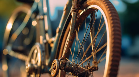 Generative AI : old bicycle close upの素材