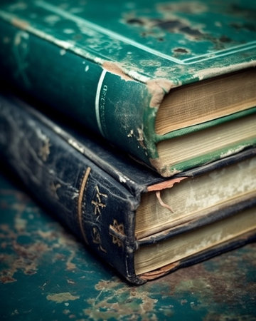 Generative AI : old booksの素材
