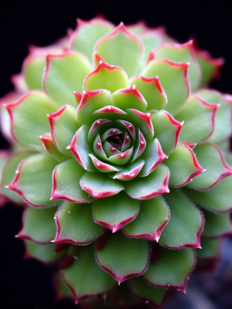 Generative AI : Detail of crassula perforata succulent plantの素材