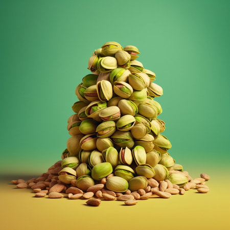 Generative AI : Pistacia vera or pistachio tree with nutsの素材