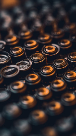 Generative AI : detail of old typewriter keyboardの素材