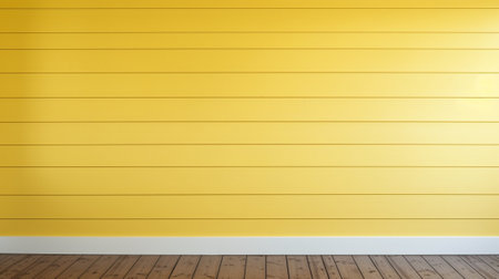 Generative AI : yellow wooden wallの素材
