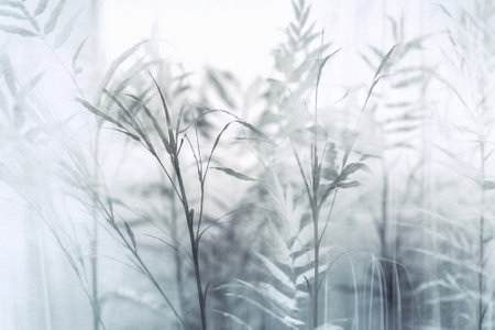 Generative AI : white painting shelling on an old window grass abstract backgroの素材
