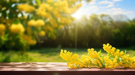 Generative AI : soft sunlight on rapeseed yellow flowers seasonal dreamy backgroundの素材