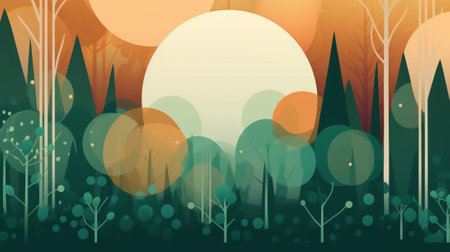 Generative AI : abstract forest backgroundの素材