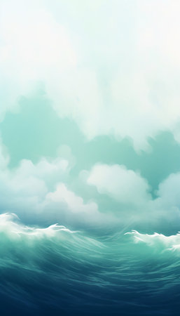 Generative AI : oceanic dream abstract blurry backgroundの素材