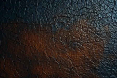 Generative AI : Blue and orange leather textureの素材