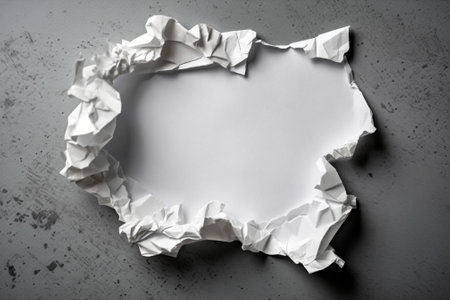 Generative AI : Crumpled gray paperの素材
