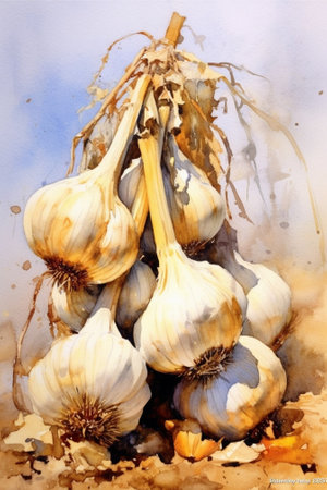 Generative AI : Fired garlicの素材