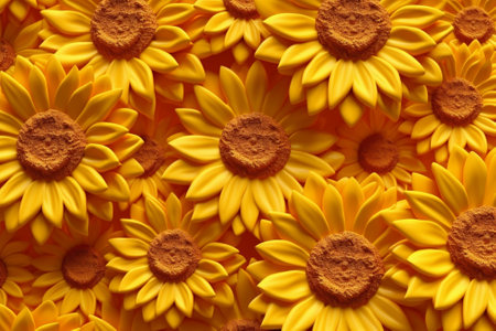 Generative AI : Sunflower petalsの素材