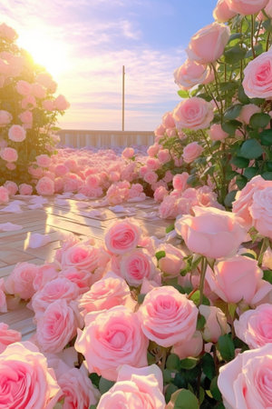 Generative AI : Pink rosesの素材