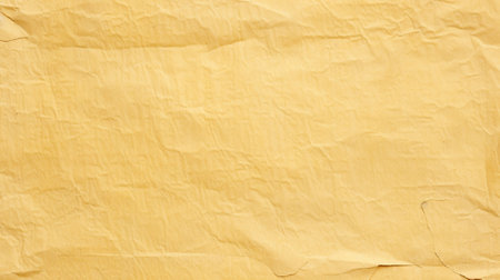 Generative AI : light yellow crumpled paper background textureの素材