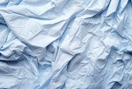 Generative AI : Crumpled light blue paper textureの素材