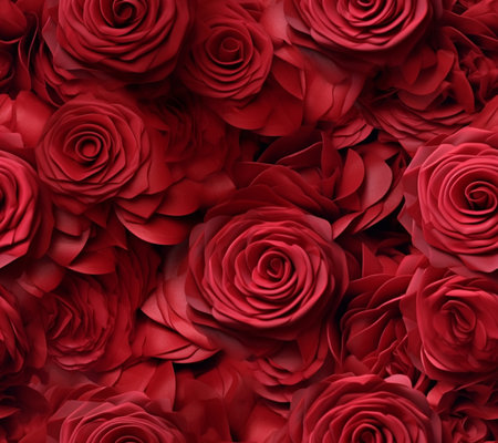 Generative AI : Red rose textureの素材