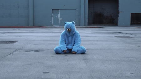 Generative AI : Blue protection on the groundの素材