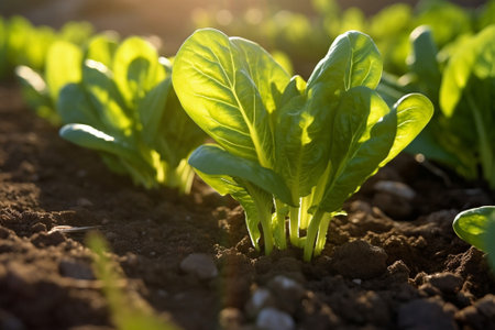 Generative AI : Malabar spinach plantingの素材