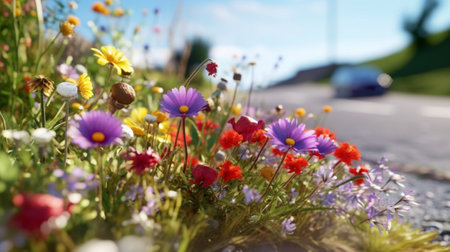 Generative AI : Wild flowersの素材